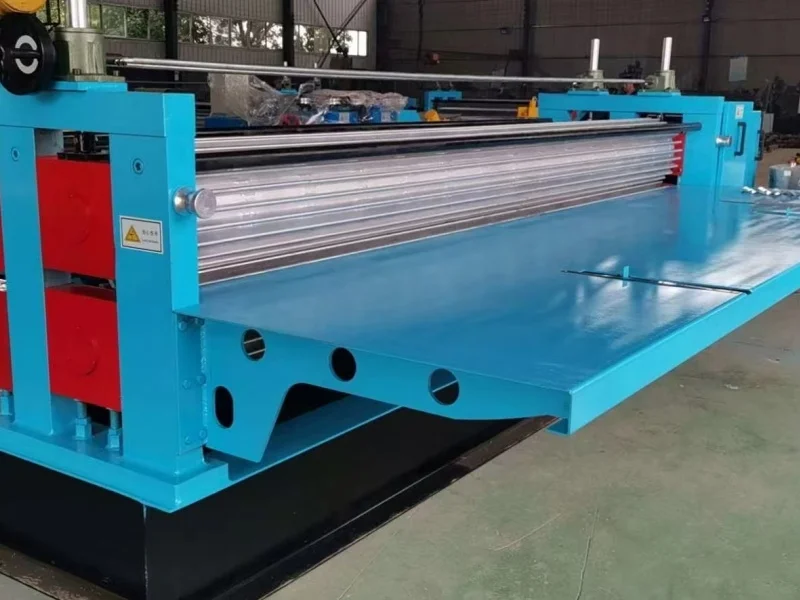 3M Horizontal Corrugated Steel Roof Sheet Roll Forming Machine PLC Control Used Tile Barrel Type Pressing Metal Corrugation