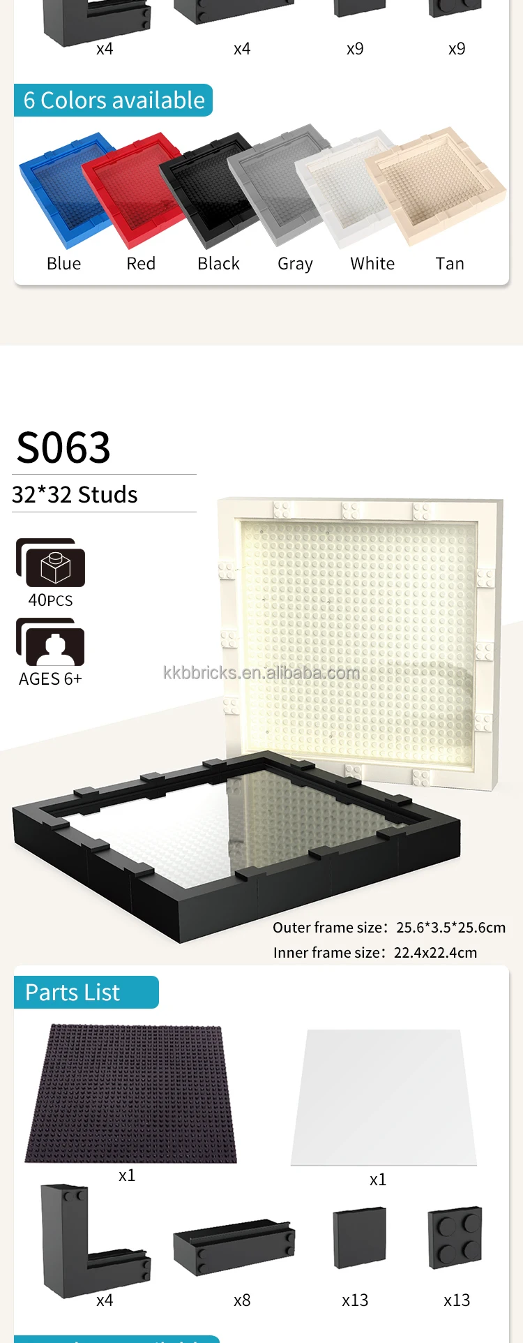 Creative Building Blocks Frame with Multiple Sizes Available Versatile ...