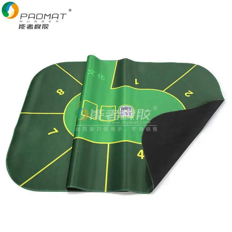 Резиновый коврик большого размера для азартных игр и покера противоударный Маджонга с тепловым принтом на заказ стола в