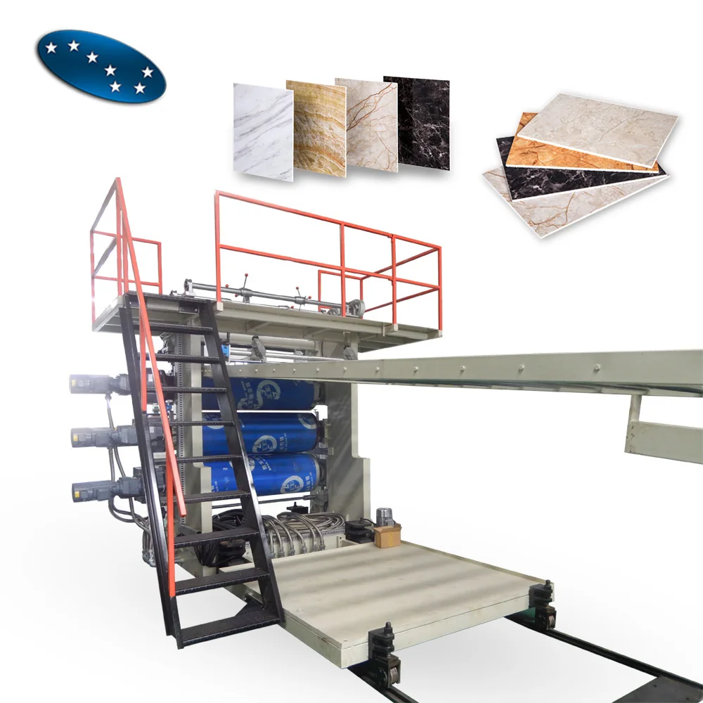Hot sale plastic SPC PVC Imitation marble floor board sheet making extrusion machine line