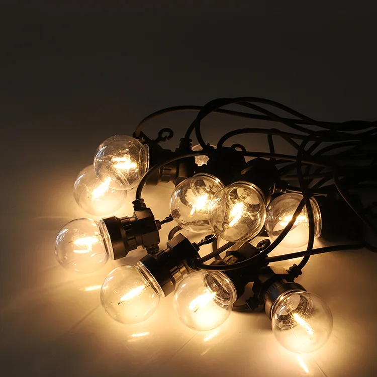 IP44 Weatherproof LED String Light Outdoor 5m 10m LED G50 Filament Bulb String Light Warm White Christmas Lights
