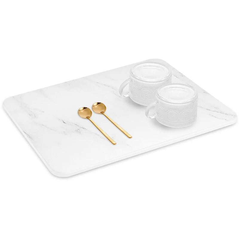 Stone Dish Drying Mat For Kitchen Counter,Quick Drying Diatomaceous