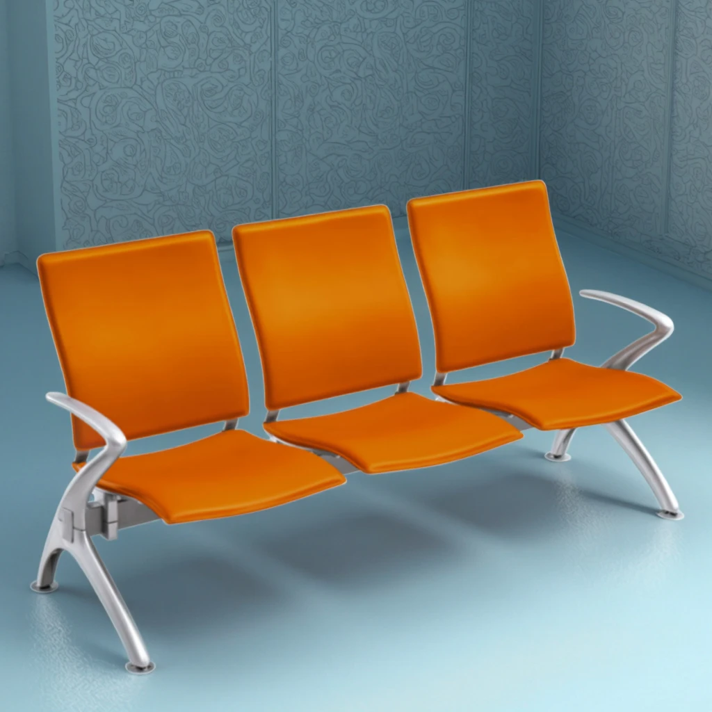 Premium Steel Waiting Room 3 Seat Bench with Ergonomic Design for Hospitals Clinics Modern Corporate Reception Areas 3
