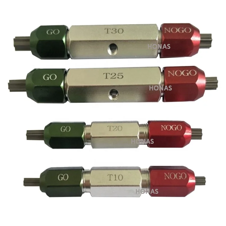 ISO10664 T20 M16 M4 T40 Torx Plug Gauge Steel and Stainless Steel Material with Middle Hole