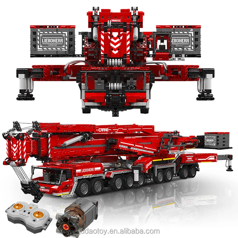 MOULD KING 17008 Lieboherr LTM11200 Crane Model MOC Bricks