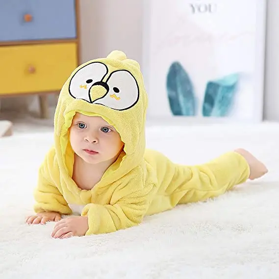 Unisex Baby Hooded Romper Outfits 0-24 Months