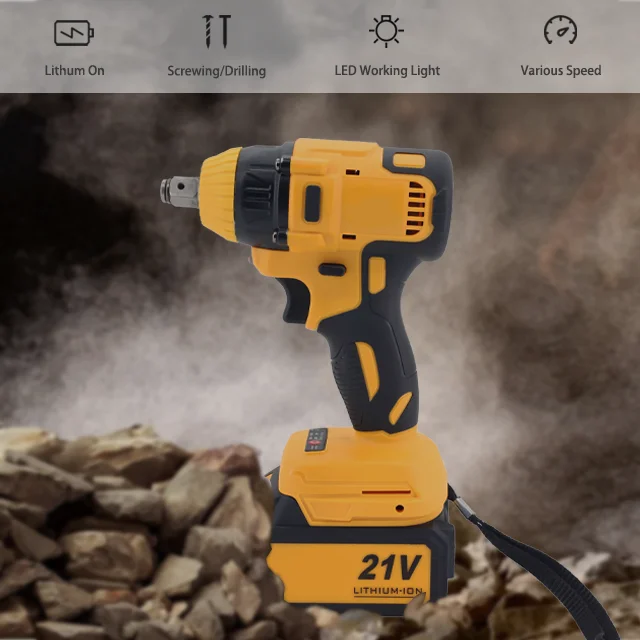 Прямой завод продаж беспроводной ударный ключ 350N бесщеточный Силовой Ключ портативный