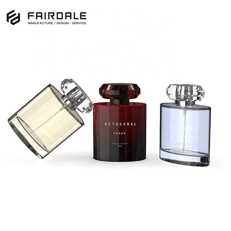 Colorful 80ml Luxury Glass Empty Bottle Perfume Customize Wholesale Perfume Bottles