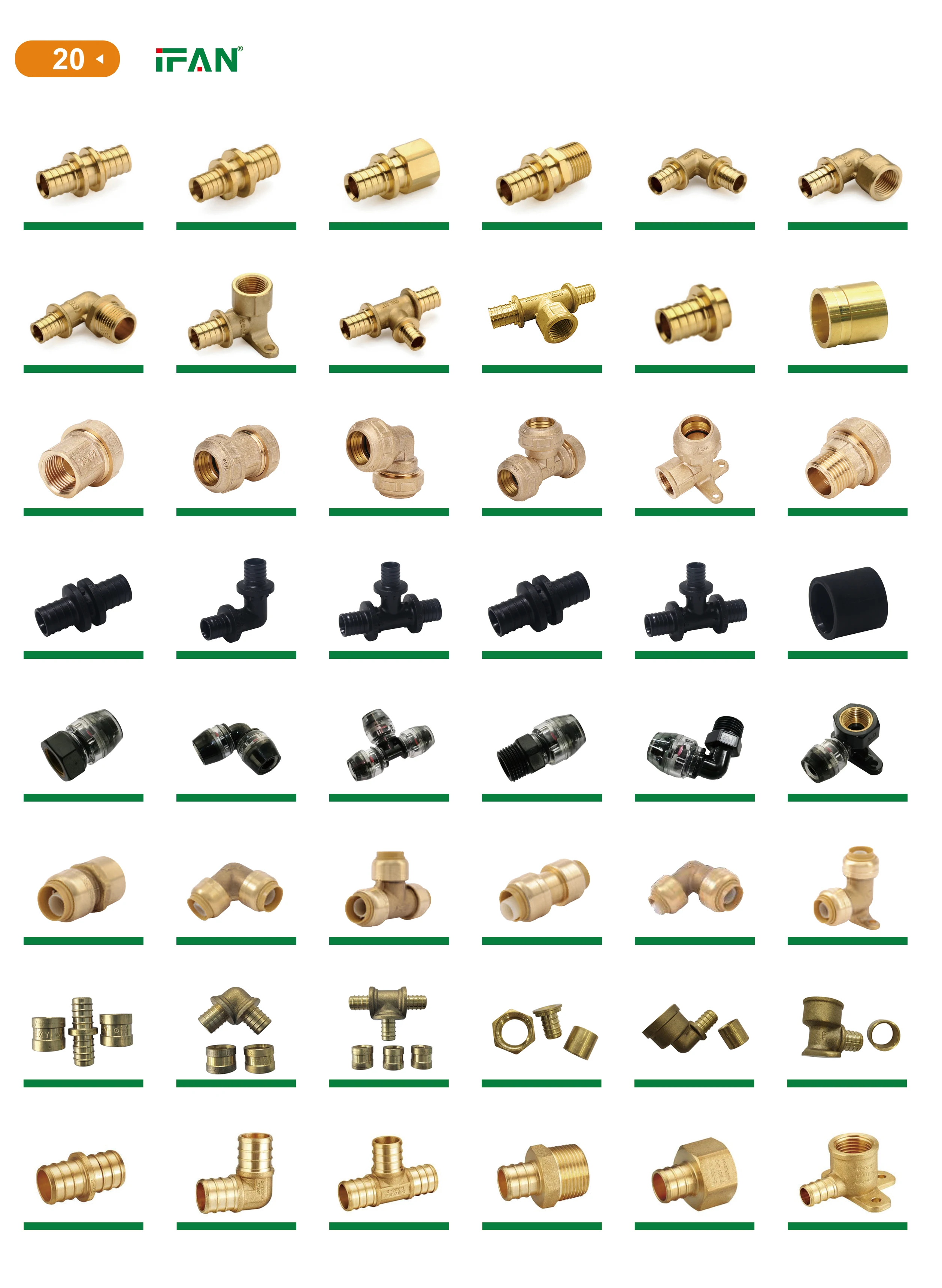 Ifan Oem Plumbing North America Plomberie Durable Axial Pex Fittings
