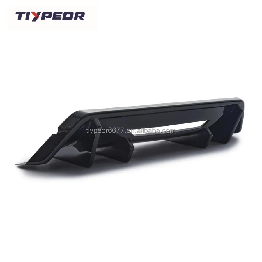 product tiypeor diffuser bodykit for ford mustang 2024   2025 glossy black rear bumper diffuser lip abs replacement accessories-4