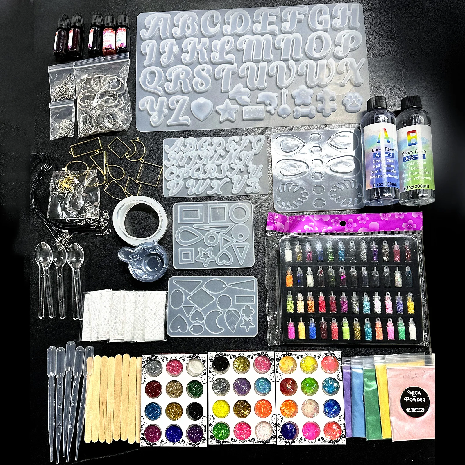 Resin Kit For Beginners With Resin Molds Silicone And Epoxy Resin