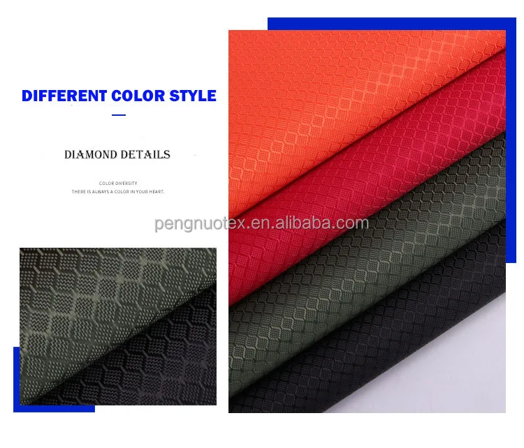 Black Nylon 400d 420d Diamond Ripstop Oxford Fabric