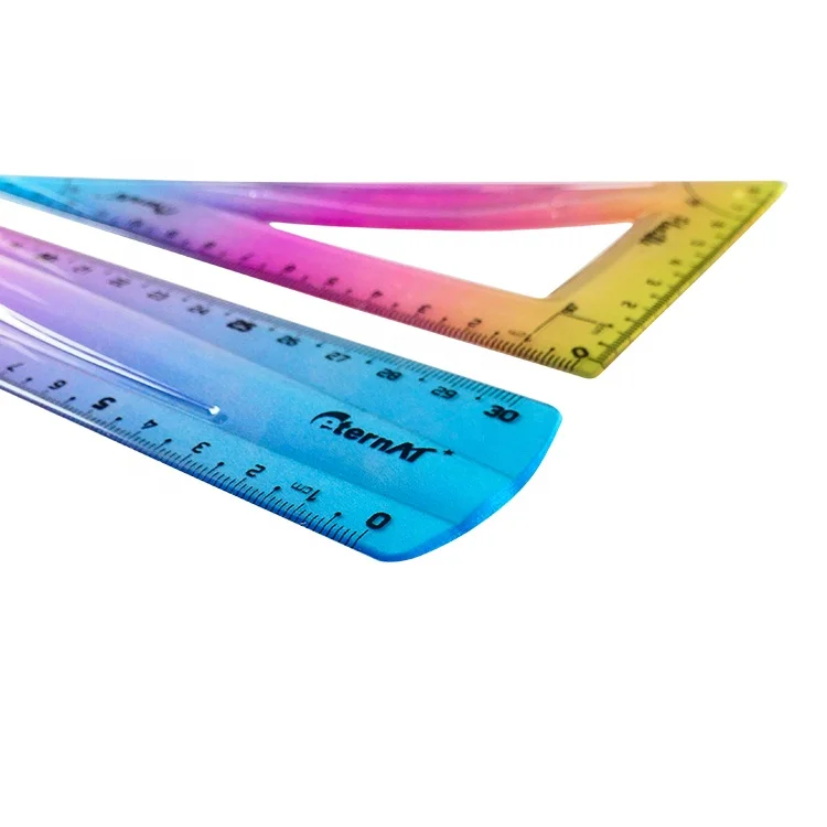 Lot 4 Règles Flexibles 30cm Multicolores - Règle Souple Incassable Plastique Pour École Et Bureau
