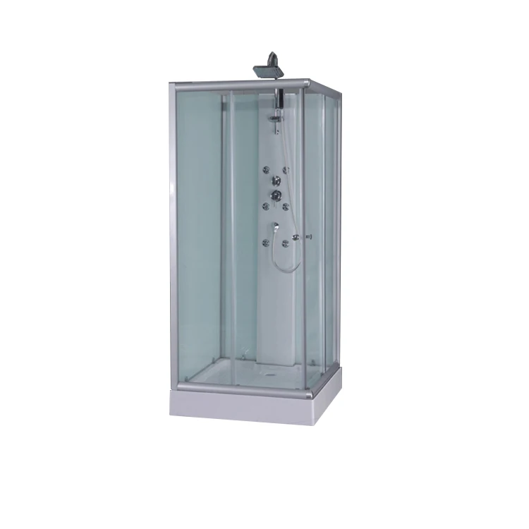 Multifunctional Square Corner Complete Acrylic Shower Enclosures with Hinge Glass Doors and with Frame