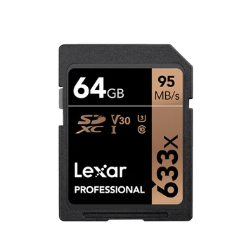 Lexar Professional SD Memory Card 64GB 16G 32GB 256GB 512GB 128GB SD Card SD633X U3 4K V30 C10 For video Camera