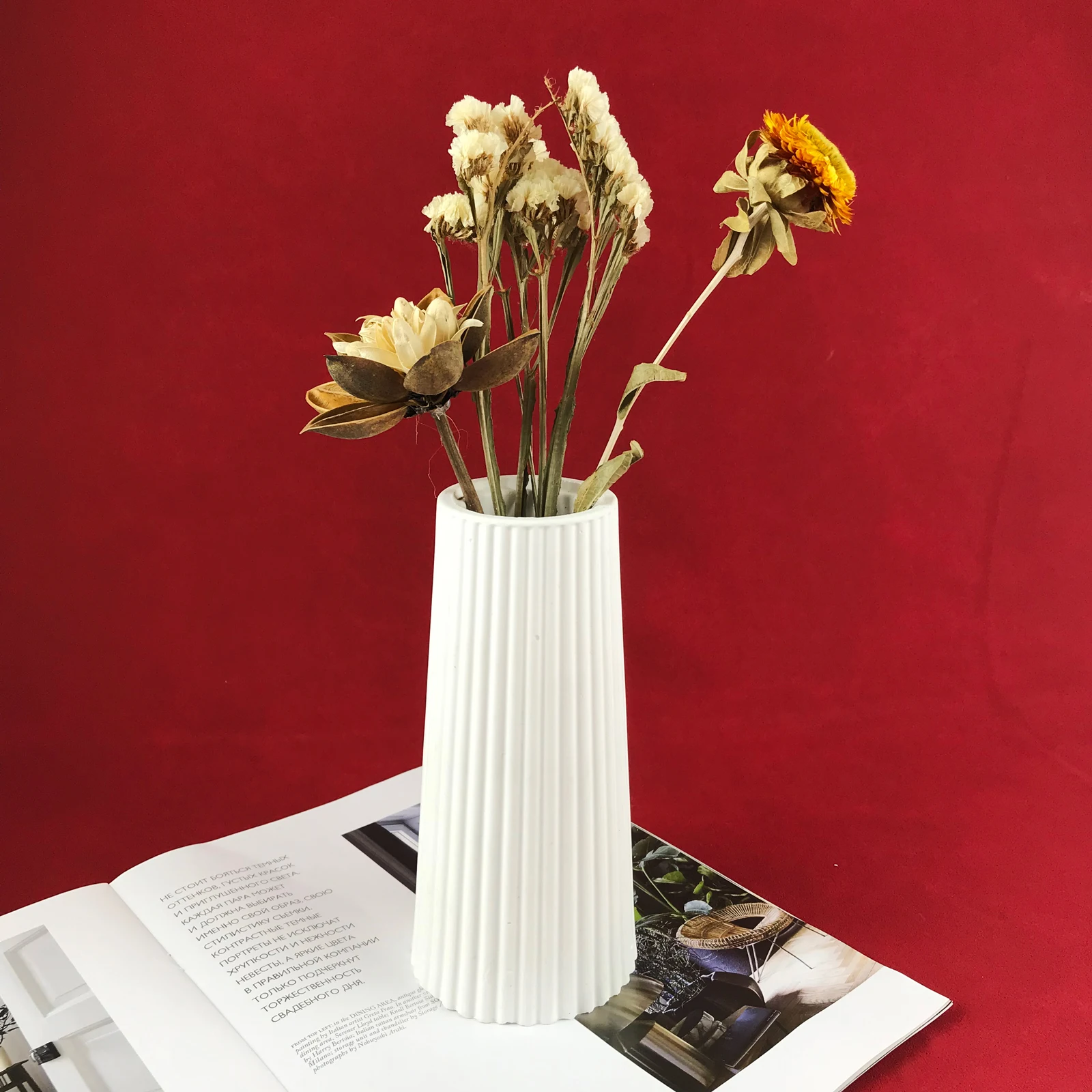 7305 Oversized Vase 7.5 Inch Cylindrical Silicone Mould For Vase With