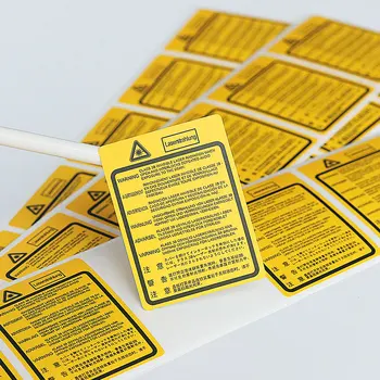 Chinese manufacturer direct sales printing chemical product stickers radiation warning stickers