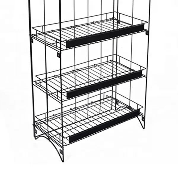 Potato Chips Pretzels Nuts Bread Bakery Floor Multi-Purpose Retailers Consumer Goods Display Rack Metal Shop Shelves