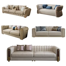 Custom italian home Couch leather sofa modern design Luxury fabric sofa living room furniture