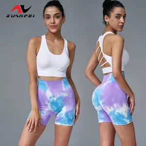 Custom Logo Seamless Sportswear Yoga Sets High Waist Shorts Leggings for Women