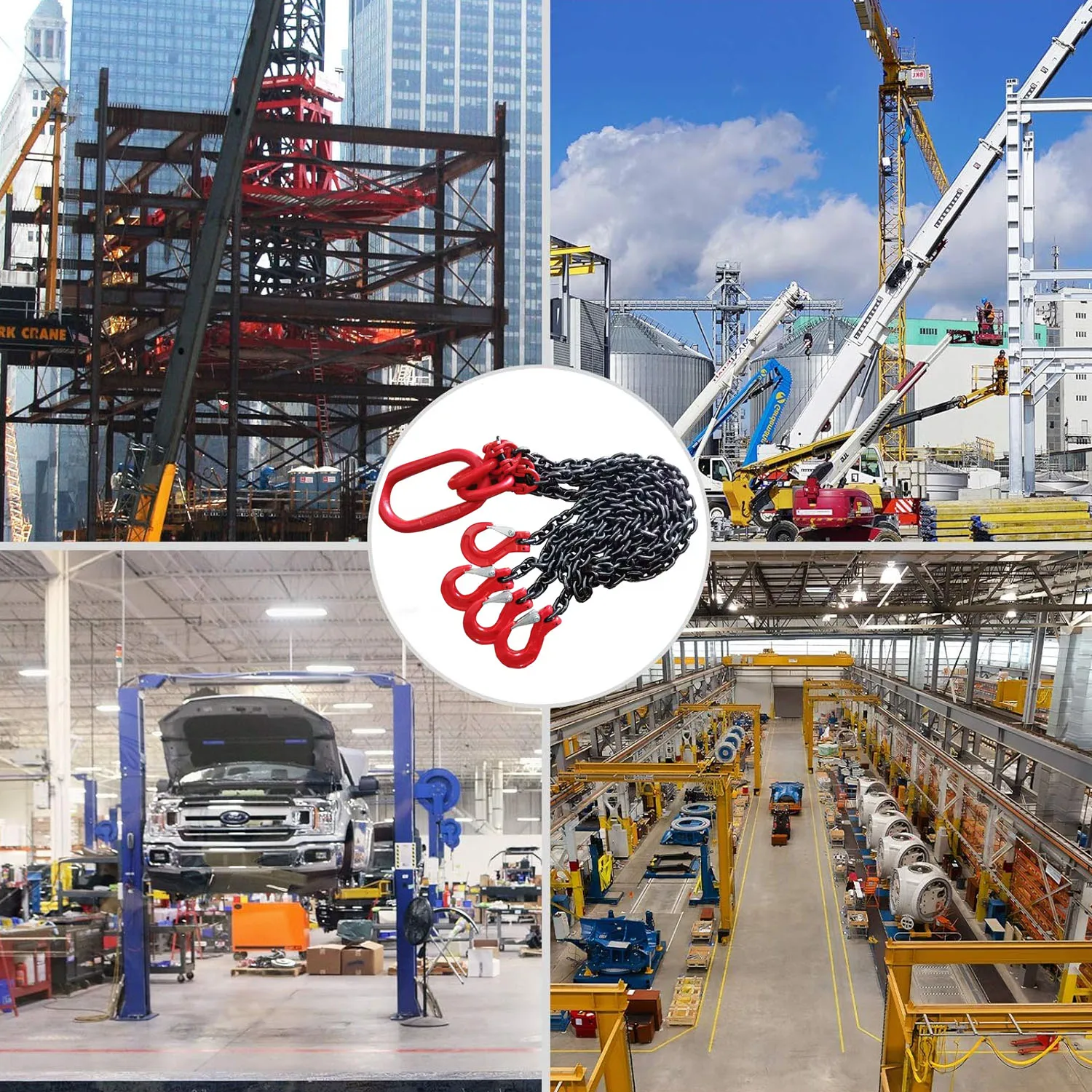 4 Leg Rigging Lifting Sling - Heavy Duty Chain Sling