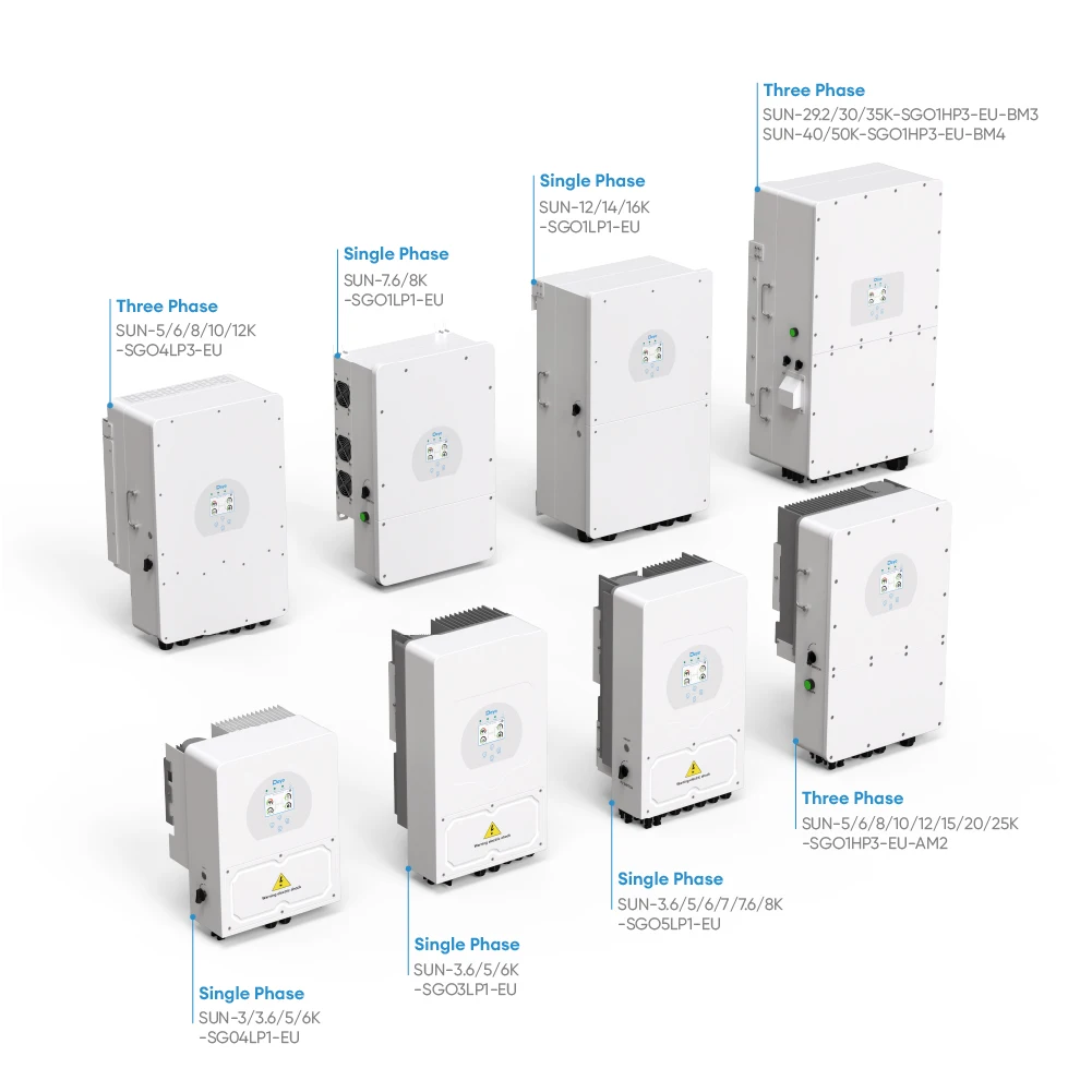 Deye 3 Phase Hybrid Power Inverters 8Kw 16Kw 24Kw High Efficiency High Quality Solar Inverter