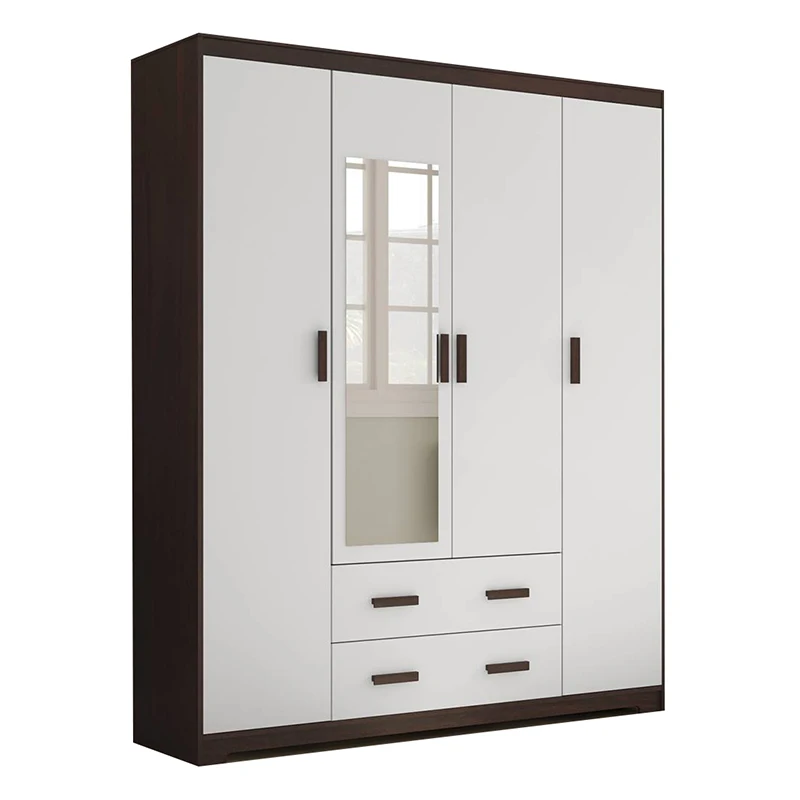 Hot Sale Modern 2020 Cheapest Wardrobe Simple Melamine Wooden 3 Doors 4