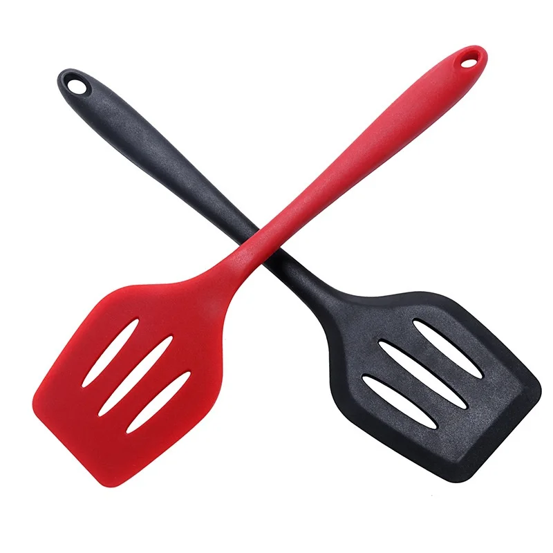 High-Temperature Resistant Silicone Slotted Spatula Non-Stick Kitchen Utensil for Frying Baking Pastry Special Tool for Baking