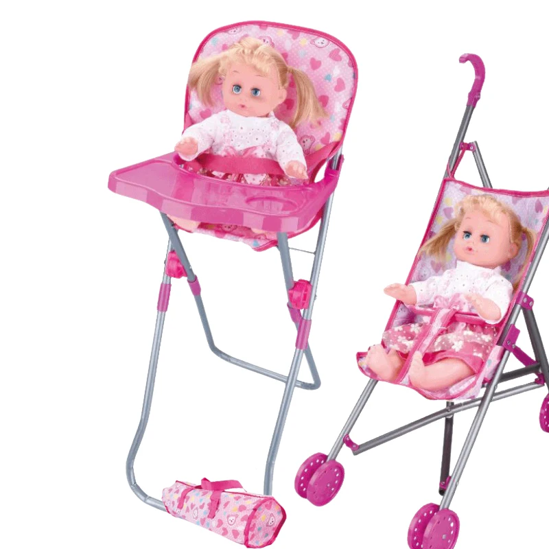Set De Accesorios Para Muñecas 5 En 1 – Cuna, Trona, Columpio Y Mecedora Para Muñecas De Hasta 31 Cm, Juguete De Imitación Educativo