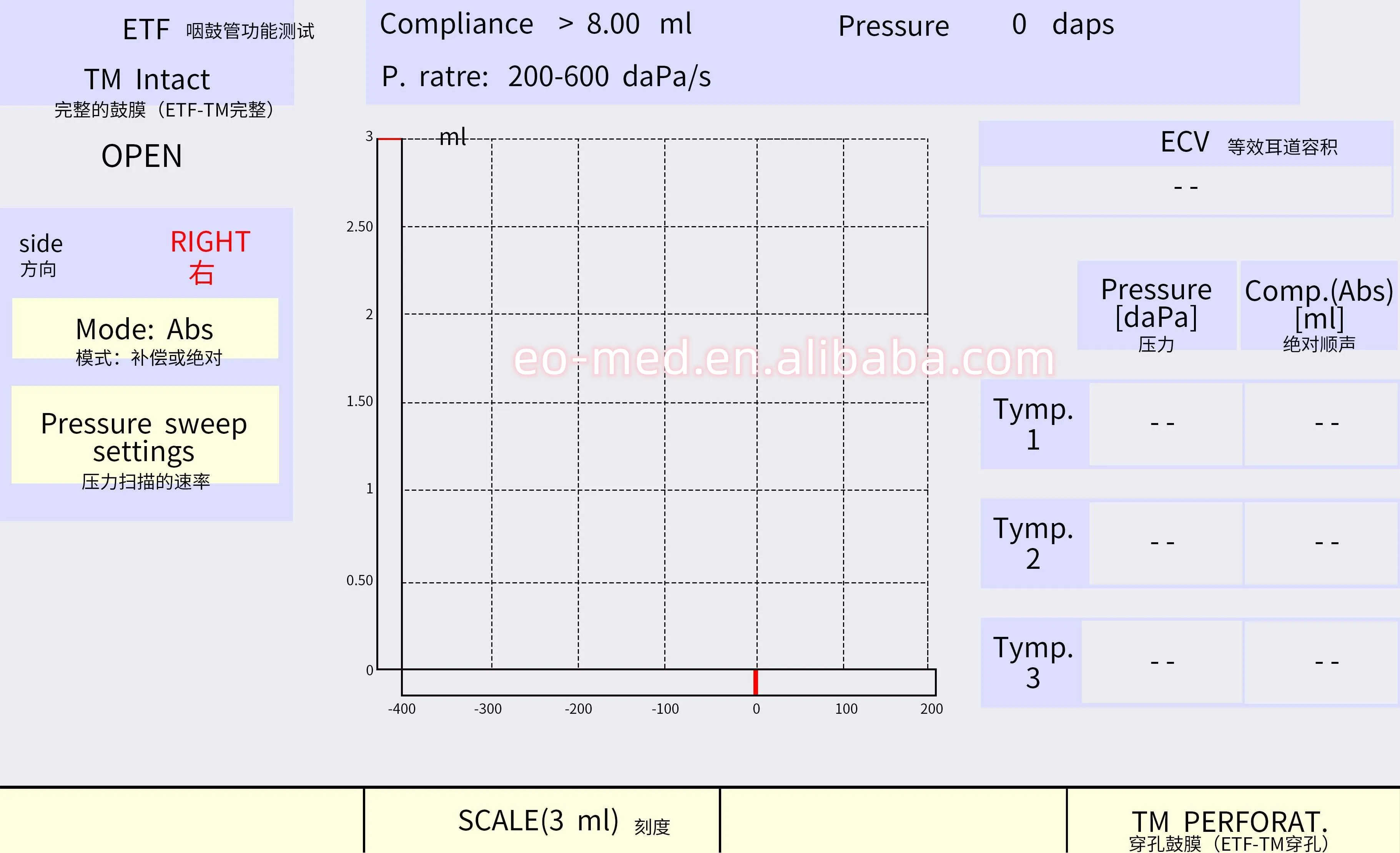 Tympanogram Automatic,Manual Test Tympanometer And Audiometer Clinical