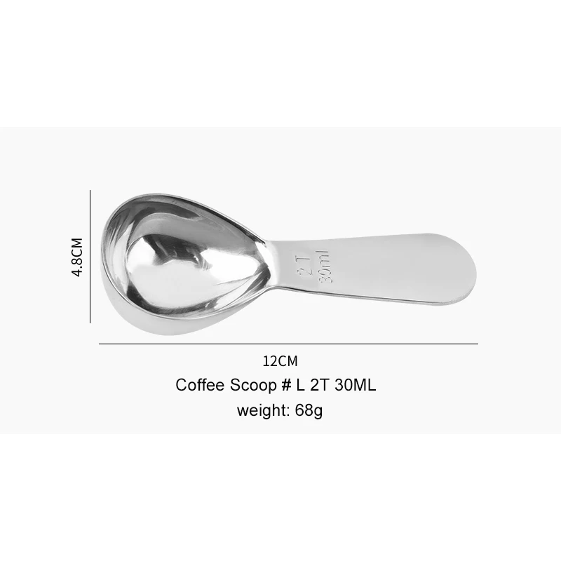 thumbnail image 2 of 2Pcs 1 Tablespoon 2 Tablespoon Coffee Scoop Stainless Steel... 2 of 14