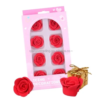 Red Roses' shaped cake decoration suppliers  good edible sprinkl cake decor sprinkles wholesale by cake icing decoration