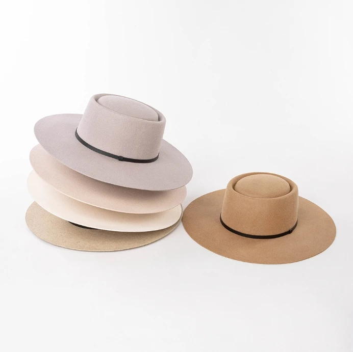 A022003 New Style Wide Brim Retro 100% Wool Fedora Hat  display picture 2