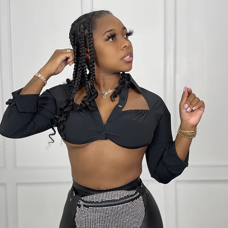 Womens Blouses Open Back Crop Top Tops 