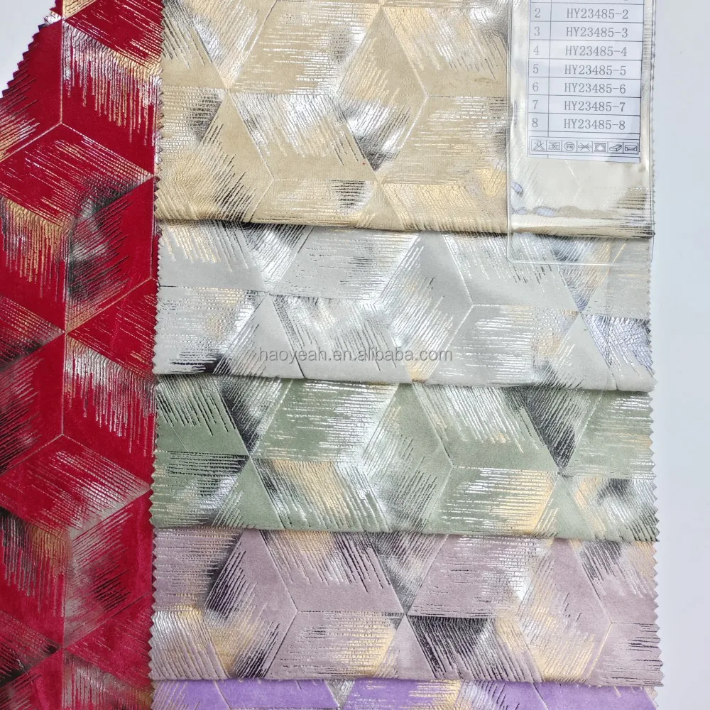 Factory Wholesale Geometric Pattern Design 100 Polyester Foil Holland