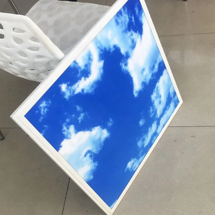 2021 LED Panel Light Picture Office Frame 3D Photo Blue Sky Ceiling Panel Paper Artificial Cloud Virtual Skylight Led Panel