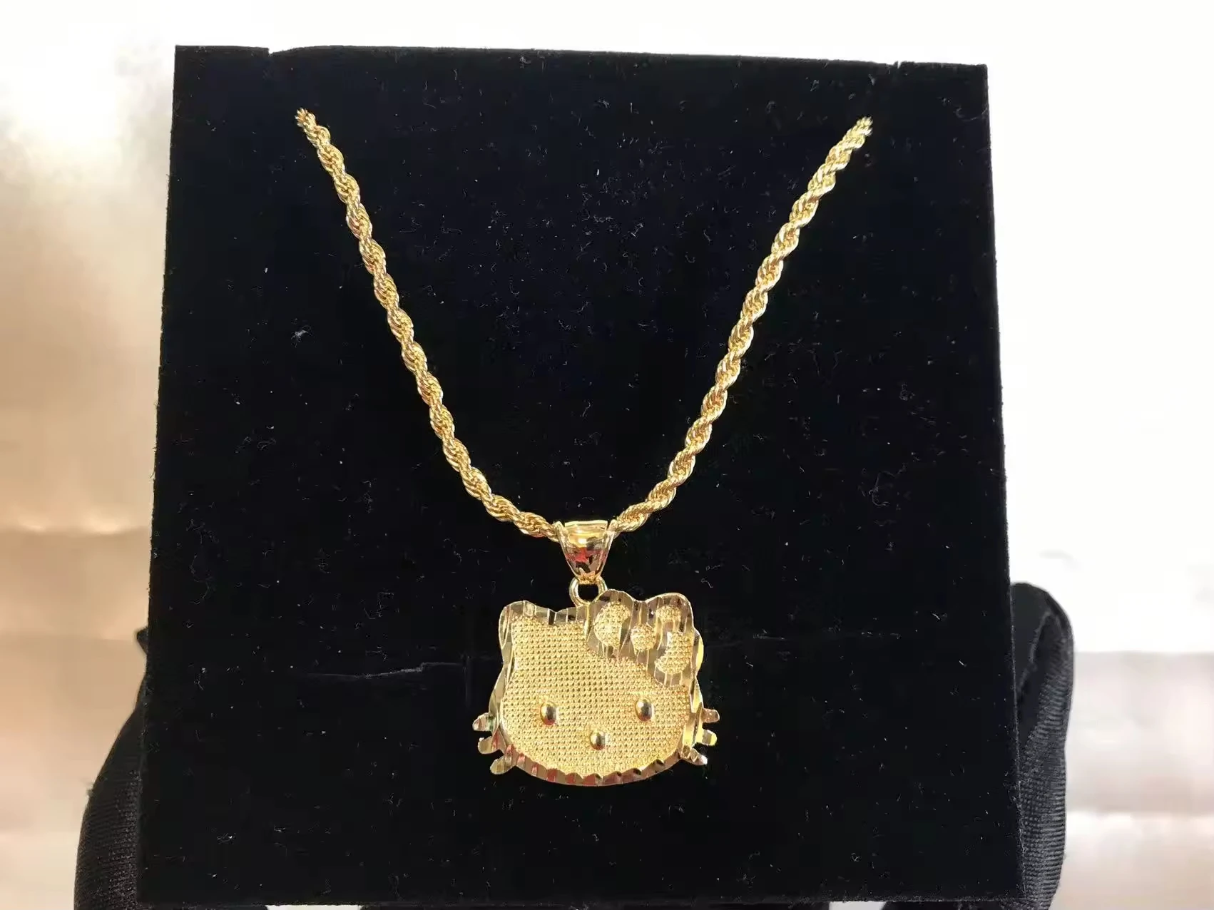 18k Gold Plated Cat Necklace - Customizable