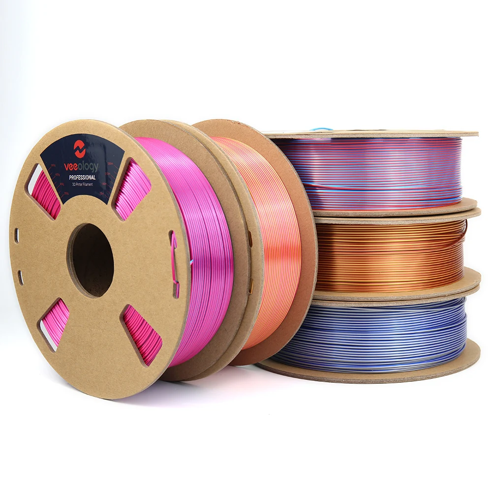 Veeology 2 вида цветов в 1 двойной цвет коэкструзии нити 3D пластиковые стержни волшебный цвет PLA 3d принтеры нити