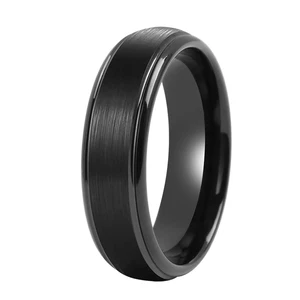 Tizti Jewelry High Quality 6mm Custom Men's Brushed Arc Domed Ring Wedding Engagement Rings Tungsten Ring