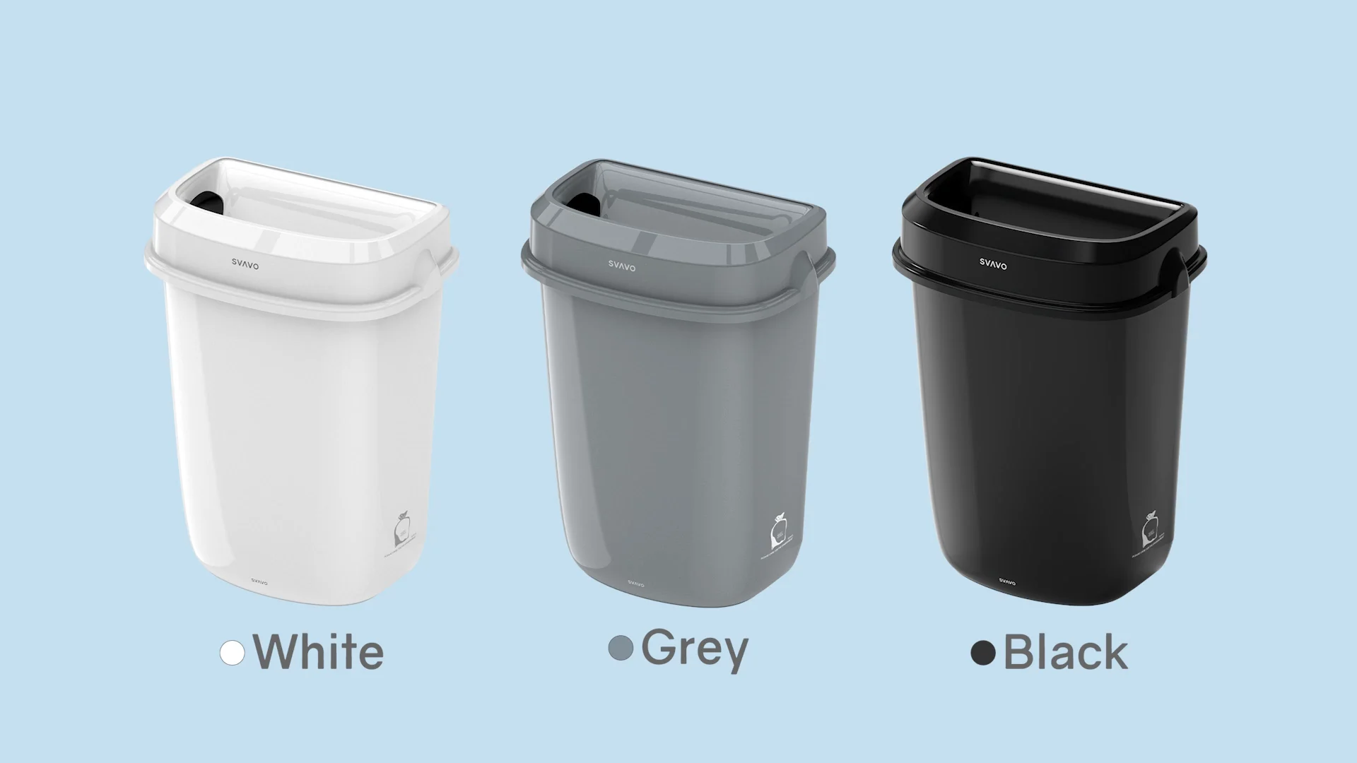 Svavo 2023 Cheap 32l Trash Can Plastic Waste Bin Kitchen Waste Bin Wall