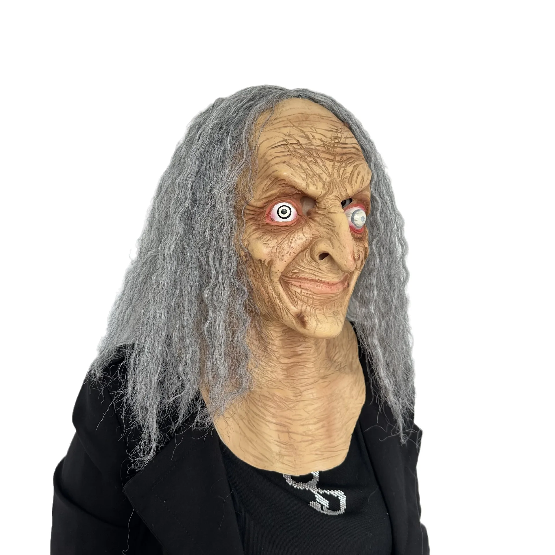 Horror Witch Mask - Realistic Old Lady Latex Mask For Halloween & Cosplay