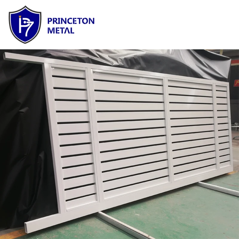 Modern Design Aluminium Sliding Gate with Powder Coating 3D Modeling Service Pressure Treated Wood Fencing