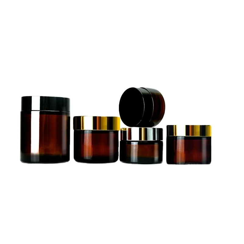 Amber Glass Ointment Jar