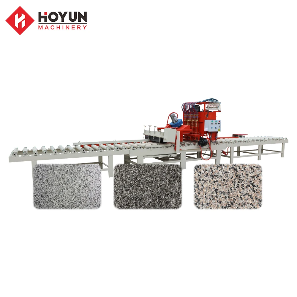 HONGYI Wholesale Automatic Line Burning Device Burn Granite Upper Layer Stone Slab Flaming Machine