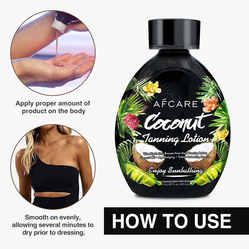 Natural Bronzer Tanning Lotion Organic Coconut Oil Self Tanner Tanning