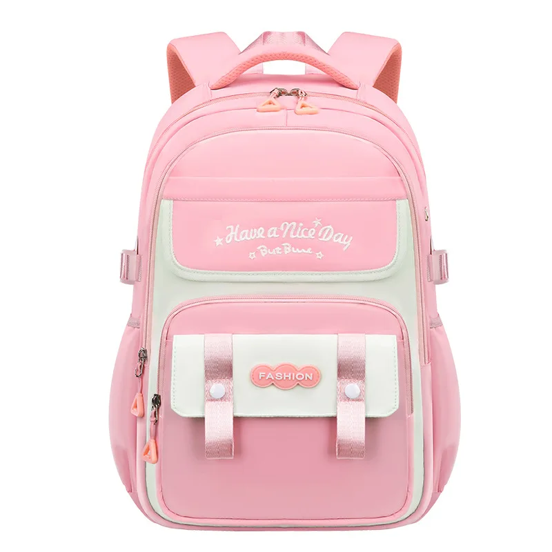 Three-piece Nylon Polyester 36-56L Female Student Schoolbag Air Cushion Strap Night Safe aperçu 4
