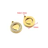 Strass cuore cavo rotondo da 14 mm 1.3 foro singolo 11 oro