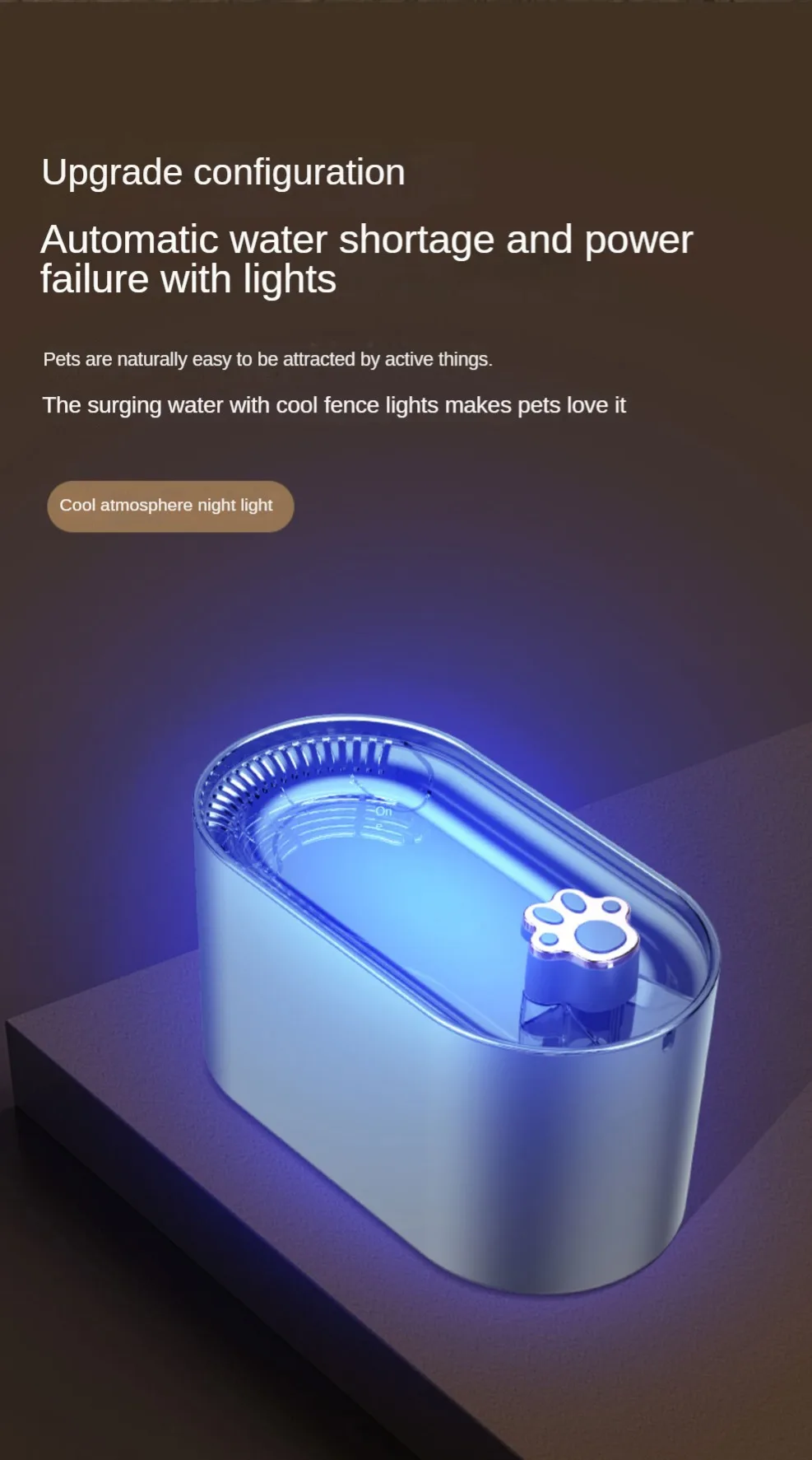 Factory Automatic Pet Water Feeder Fountain 3l Pet Water Dispenser For