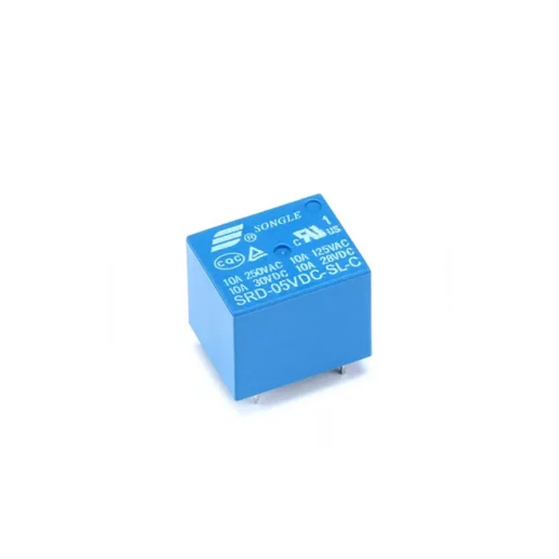 100pcs 5 Pins SRD-05VDC-SL-C 5VDC 10A 250VAC Power relay PCB