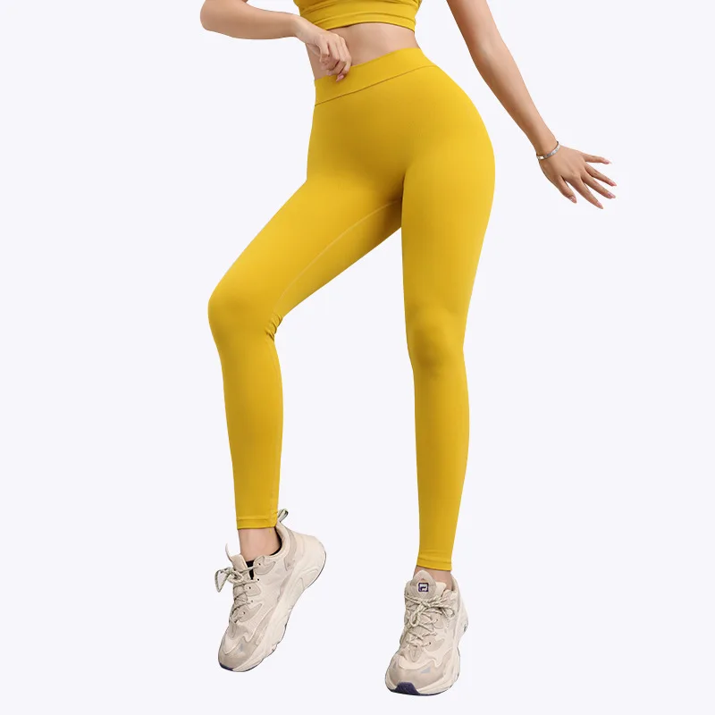 V Back Leggings Tik Tok Hot Scrunch Butt Tummy Control Leggings High Waist Yoga Pants Workout 